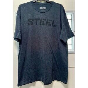 Men’s Steel Supplements Tee Shirt. Grey Short Sleeve (536)